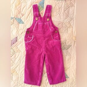 Vintage Popsicle Fuchsia Corduroy Overalls | Size 12m